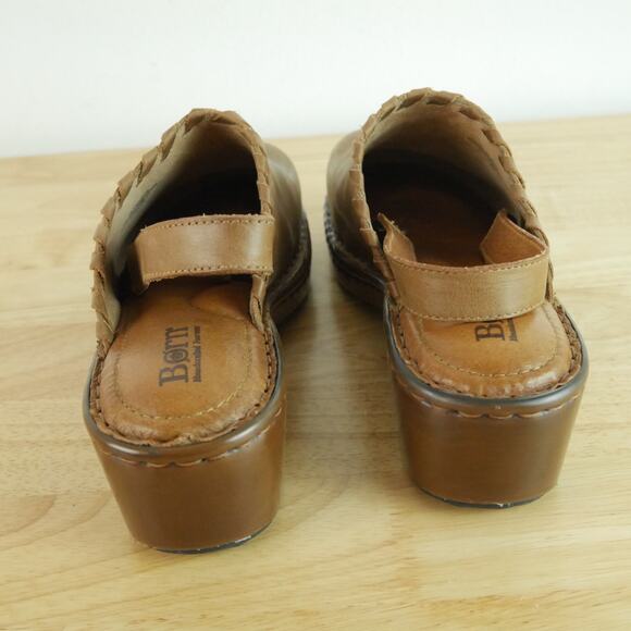 Born Telly Clog Size 8 Brown Leather Slingback Mule Boho Western Y2K Shoes - Picture 10 of 12